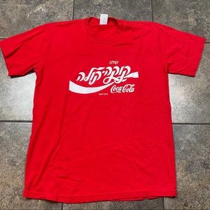 VTG 90’s 00’s Israel Coca-Cola S/S T-Shirt Size Large